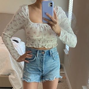 Urban outfitters floral crop top